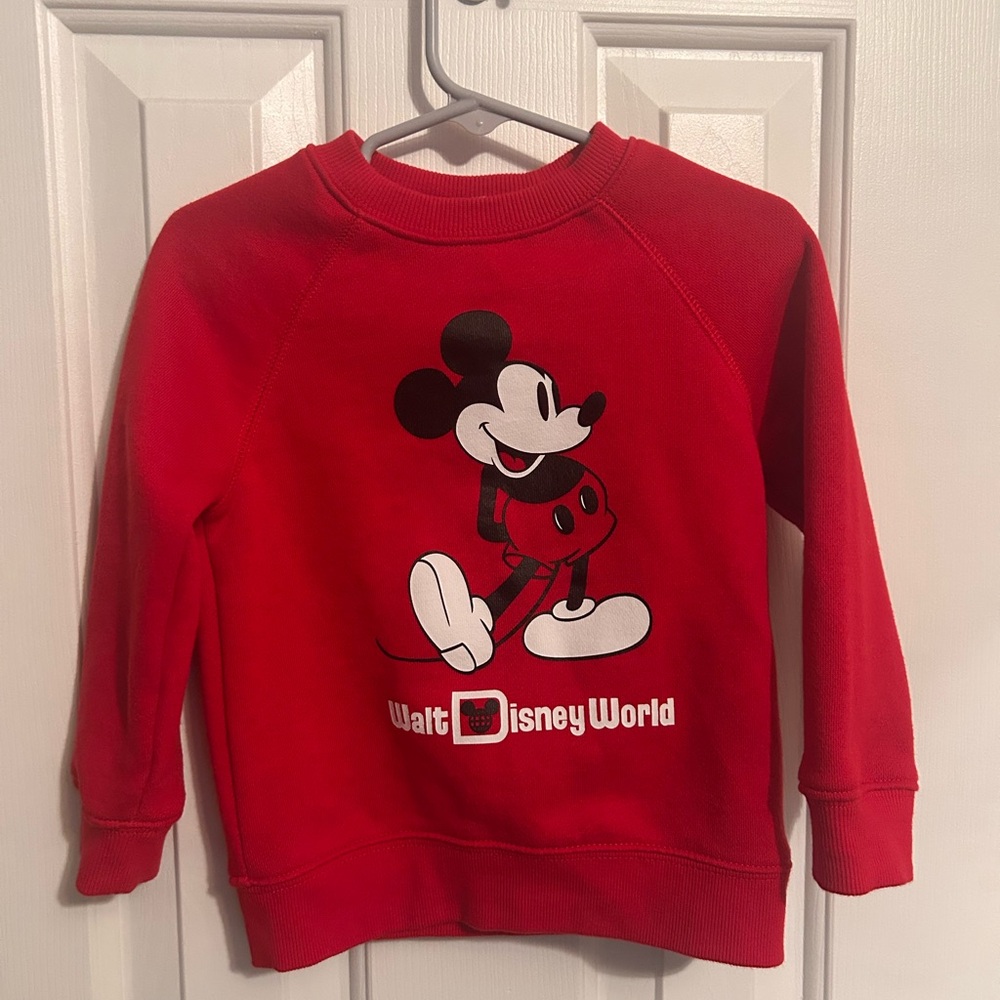 Disney Red Mickey Mouse Kids Sweatshirt